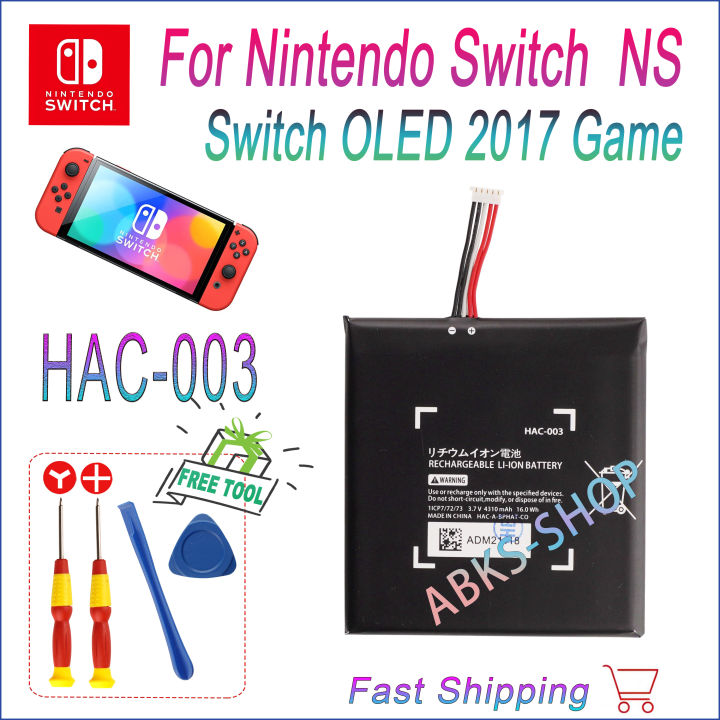 HAC-003 HAC003 Replacement Battery For Nintendo Switch NS Switch OLED 2017 Game Console HAC-001 Internal Upgrade Battery+Tools