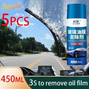 5PCSWindshield Glass Cleaner Acid Rain Stain Remover Car Glass Oil Film Remover Foam Glass Oil Film Cleaner Glass Acid Rain Stain Remover Car Care Windshield Oil Film Removal Acid Rain Remover Car Windshield Cleaner Spray - Watermark Removal & Stain Remov