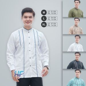 Baju koko pria lengan panjang baju koko hadroh pria muslim lengan panjang baju koko dewasa langan panjang terbaru