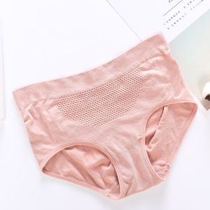 OK Bra Japan 3D Honeycomb Warm Palace Women Seamless Underwear Tummy Control Hip Raise Panties Cotton Comfortable Stretch Briefs