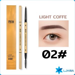 LoviRa Natural Waterproof Lasting Eyebrow Pencil with Brush Double Heads Eyebrow Pencil