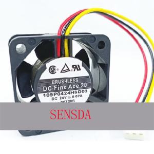 Server Fan 40mm For 109P0424H6D03 40x40x20mm 24V 0.07A Dual Ball 7400RPM 26.8CFM Ultra-Quiet Cooling Fan
