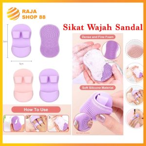Sikat Wajah Sandal Silicone Sikat Pembersih Wajah Bentuk Sandal Facial Cleaning Lembut Serbaguna