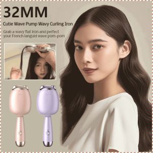 เครื่องม้วนผม ติดทนนาน ปรับอุณหภูมิได้ 4 ระดับ สไตล์แท่ง ความโค้ง 32 มม ร้อนเร็ว 30 วินาที