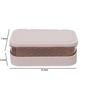 Bathroom Soap Dish with Lid Creative Drain Home Plastic Soap Box Leak-Proof Anti Overflow Soaps Holder