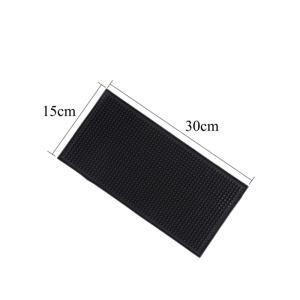 KOZI Bar mat black rubber bar mat waterproof and insulated PVC coffee tableware anti-spill mat restaurant bar mat