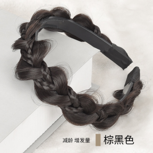 Twist Braided Headband Wig Braided Hair Band New Pressure Hair Non-slip Head Hoop Headbands Natural Seamless Invisible Hair Hoop