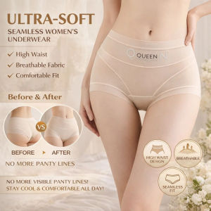 ⚡Instant ⚡Double-Layer Tummy Control Panties / Invisible Seamless Panties / Antibacterial Silk Panties / Thin Ice Silk Briefs / Seamless Shaping And Tummy-Control Underwear / Herbal Antibacterial Underwear 薄款蕾丝无痕塑身收腹裤