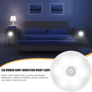 Rechargeable PIR Motion Sensor LED Night Light Dimmable Night Lamp for Bedroom Kitchen Cabinet Light Wireless Closet Light