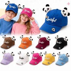 MIRELINA Breathable Panda Baseball Cap Versatile 3D Doll Boy Girl Sun Hat Cute 10 Colors Peaked Cap For Summer Outdoor