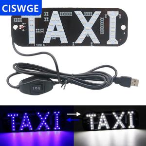 [COD] CISWGE AUTOPARTS Taxi ánh sáng màu sắc kép taxi dẫn đăng ký trang trí 2 màu thay đổi taxi dẫn ánh sáng móc trên cửa sổ xe với USB (màu đỏ và màu xanh lá cây USB)
