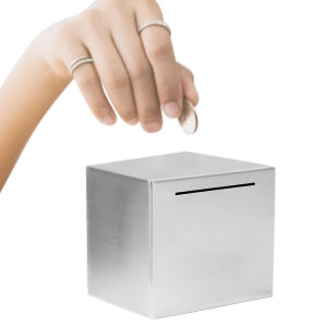 【Good Quality】Stainless Steel Piggy Bank Anti-Fall Large Capacity Childrens Coin Box Money Saving Box GiftForKids