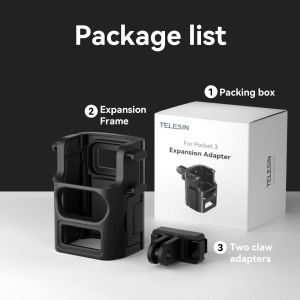 TELESIN Multifunctional Frame for DJI OSMO Pocket 3 Accessories Lightweight Expansion Mount with Dual Cold Shoe DJI Accessories