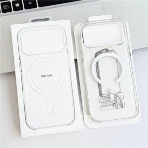 Original Transparent For Magsafe Magnetic Case For iPhone 17 16 15 Pro Max 17Pro Touch Camera Button Protection Clear Hard Cover