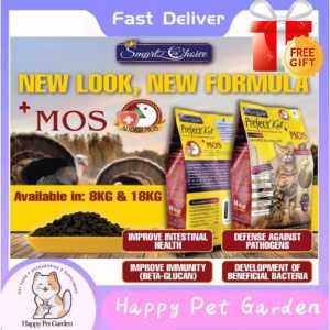 Smart Choice Perfeckat + MOS Dry Cat Food Chicken & Turkey Formula 18KG Original Pack/Makanan Kucing FREE GIFT