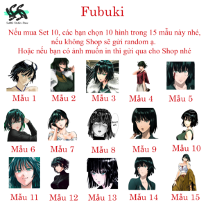 One-Punch Man - Set 10/15  Sticker Fubuki anime  One-Punch Man/OPM hình dán trang trí điện thoại mũ bảo hiểm laptop vali...siêu đẹp chống nước chống xước
