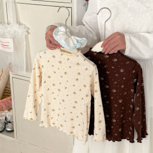 deer jonmi 2026 New Spring Baby Girls Printed T-shirts Long Sleeve Soft Tops Toddlers Kids Elastic Tees2026