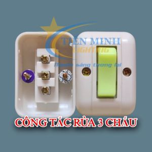 Combo 5/10/15 công tắc ngang/công tắc rùa 2 chấu & 3 chấu nút on/off chắc chắn công tắc phản quang
