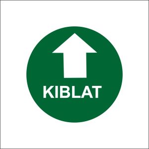 SIGN BOARD TULISAN PETUNJUK KIBLAT BAHAN AKRILIK TAHAN AIR