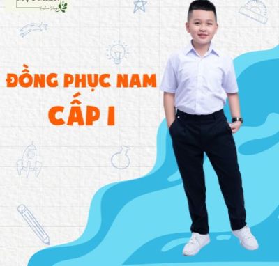 (17-70kg) Áo sơ mi trắng học sinh tay ngắn cộc tay viền chân cổ xanh đồng phục học sinh bé trai bé gái tiểu học