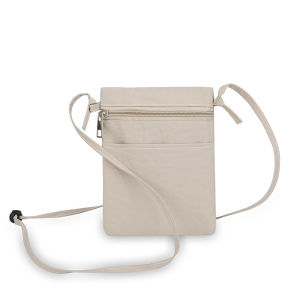 Minimalist Portable Cell Phone Bag Solid Color Lightweight Shoulder Bag Thin Strap Nylon Fabric Crossbody Bag