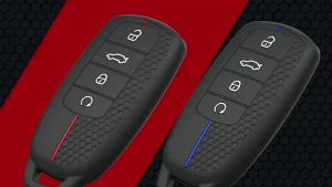 dncnf Honeycomb Silicone Key Cover for Chery Car Remote Control Key Case with Keychain Z1H5K