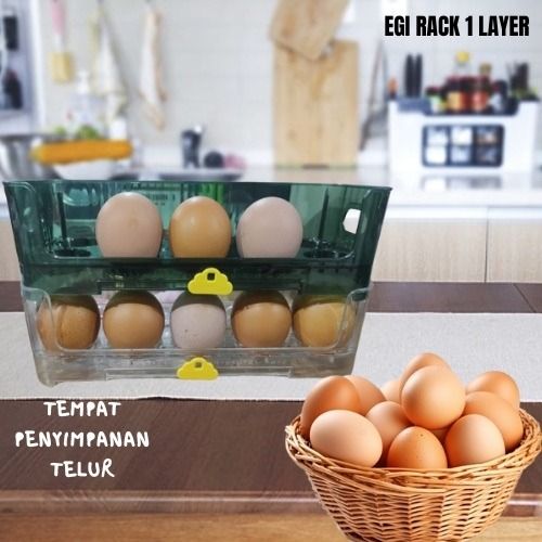 KOTAK TELUR EGG BOX TEMPAT PENYIMPANAN TELUR 1 LAYER 10 LUBANG RAK ...