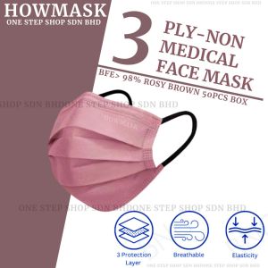 Black Mask Medishield 50pcs HOWMASK Full Denim Blue/marron/purple/grey BLACK colour 3ply Face mask Non Medical Disposable Mask full Black Face Mask Denim Blue
