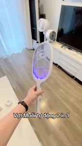 Vợt Muỗi Tự Động Kiêm Đèn Bắt Muỗi 2IN1 Tự Động Sạc Tích Điện Vợt Bắt Muỗi Thông Minh Để Bàn
