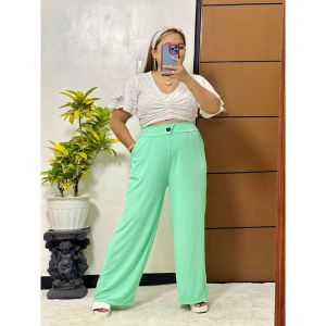 Taytay.PH KNITTED WIDE LEG PANTS WITH 2 POCKETS PLUS SIZE L-3XL