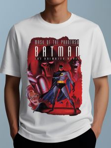 Batman Phantasm Cover T-Shirt Casual T-Shirt Creative cartoon Style Pattern Short-Sleeved Shirt for Spring and Summer