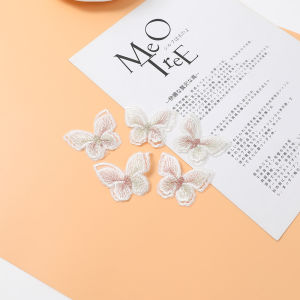 5/10 PCs Butterfly Embroidery Lace Fabric Butterfly  Double Layer Embroidery DIY Graduation Cap Decoration Handmade Headdress Craft Jewelry Sewing Accessories