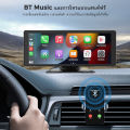 GEARELEC CP8 จอติดรถยนต์แบบพกพาขนาด 6.2 นิ้ว พร้อม Bluetooth 5.2 CarPlay และ Android Auto Mirrorlink เครื่องรับสัญญาณสเตอริโอในรถยนต์พร้อมเครื่องส่งสัญญาณ FM Bluetooth AUX Out USB TF. 