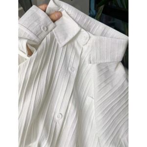 oversize Yellow Shirt Jacket for Women Spring Summer Thin Casual Cardigan Sun Protection Loose Lazy Style Top