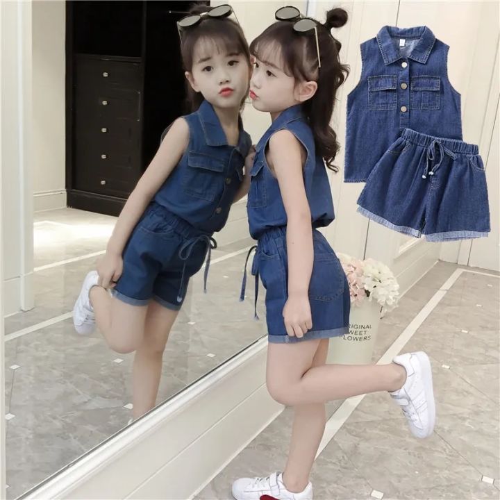 KAISHA Children's Fashion 2PCS（Blouses+Shorts） baju baby girl
