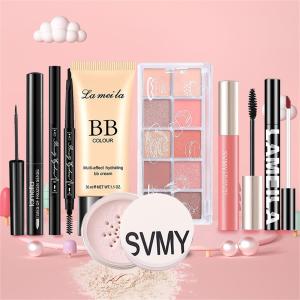 [HCM]ANYAR-Bộ trang điểm cá nhân LAMEILA 7 món tiện lợi Kem BB che khuyết điểm + Phấn phủ + Phấn mắt + Mascara + Chì kẻ mày + Bút dạ kẻ mắt + Son kem bộ makeup đầy đủ set trang điểm[Có quà tặng miễn phí]
