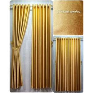 Gorden Smokring Import Blackout Tebal Jendela dan Pintu minimalis  Polos Embos