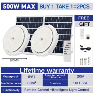 DL 【Buy 1 Take 1】solar ceiling light solar outdoor light waterproof Solar light for home Solar light 12 hours lamp solar luar rumah automatik lampu solar wall lighting indoor solar light for home solar light outdoor LED lights