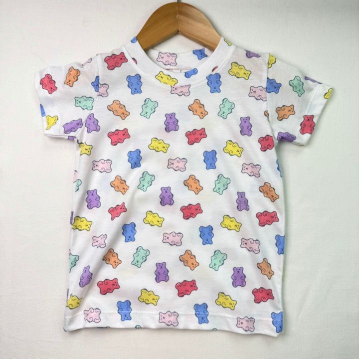 JUM เสื้อผ้าเด็ก เสื้อยืดเด็ก สไตล์น่ารัก ขนาดเด็ก 1-6ปี เสื้อเด็ก แขน ...