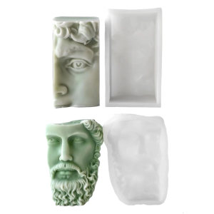 Khuôn mặt con người điêu khắc khuôn silicon để làm xà phòng sô cô la silicon đa năng khuôn mẫu cho trang trí nội thất