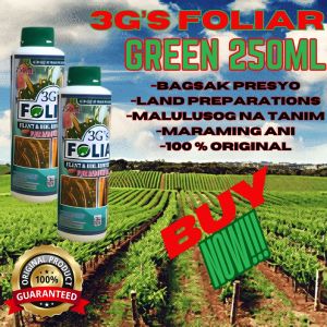 DLS 3GS SUPER FOLIAR 250ML GREEN (JAPAN TECHNOLOGY) with Instructions for Garden soil All In One Bustimulant