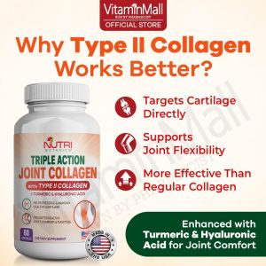 [Bundle of 3] Nutri Botanics Joint Collagen Type 2 - Advanced Cartilage Repair & Joint Lubrication (180 Capsules Total)
