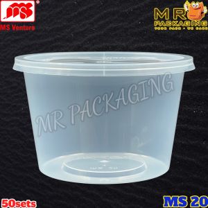 MS 20 540ml Round Container With Lid ( 50sets± ) 20oz Disposable Plastic PP Container - 540 ml - MS Venture MS20 oz - Bekas Plastik Makanan 20Ft Shipping Container For Sale - Lazada