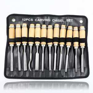12Pcs/set Wood Carving Hand Chisel Tool Set Woodworking Professional Gouges Consruction An Carpentry Tools Carpenter Tools Carving Chisel Set