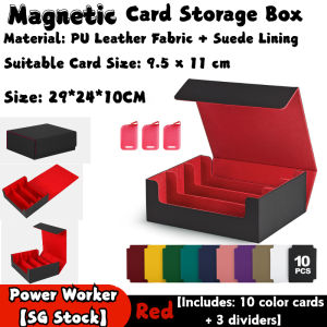 Card Storage  Transparent Stackable  Dustproof with Handle  TCG MTG Pokemon Card Display Holder