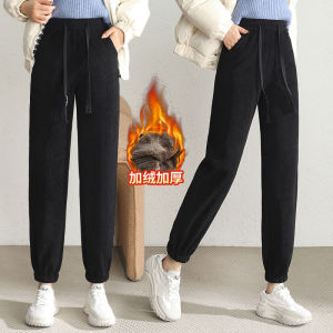 Senior Quần Màu Đỏ Angra Quần Thể Thao Bó Chân Quần Thường Ngày Dày Dặn Lót Nhung Tôn Dáng Mẫu Mới Thu Đông Cho Nữ Bán Buôn Xuyên Biên Giới