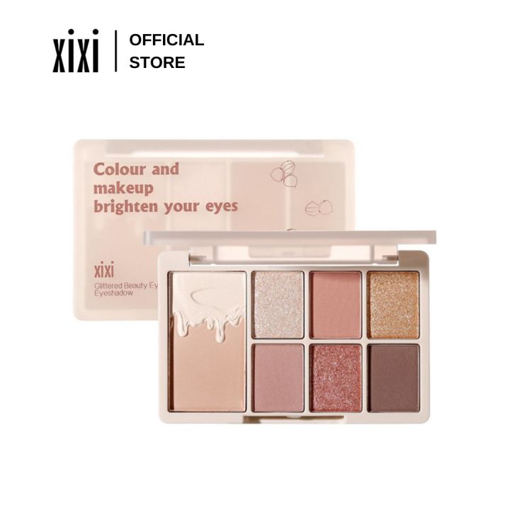Xixi Chestnut Seven color Eyeshadow Palette Pearly Matte Fine Flash