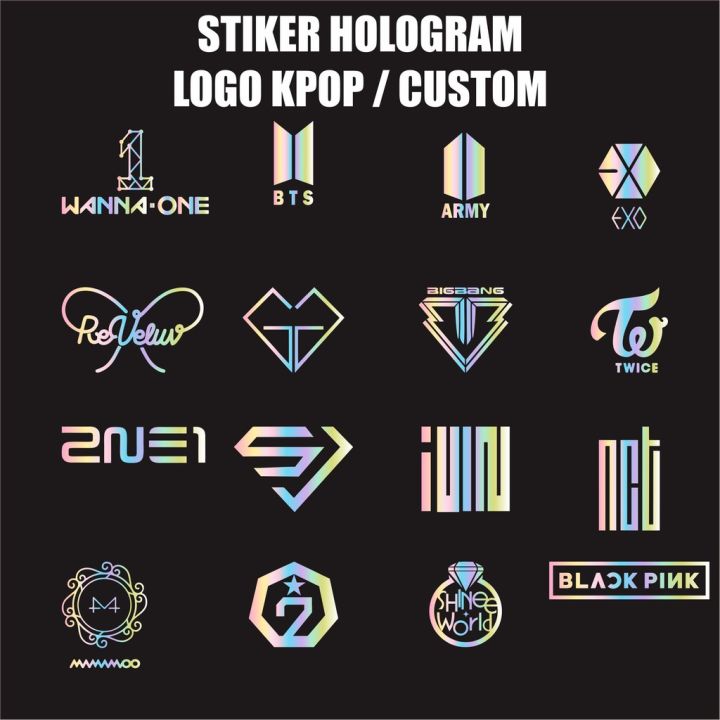 STIKER LOGO KPOP/ STIKER LOGO CUSTOM/ STIKER HOLOGRAM | Lazada Indonesia