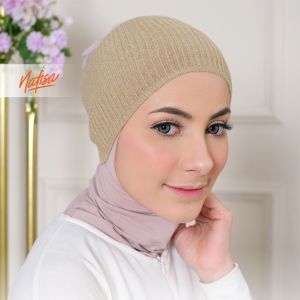 Nafisa Ciput Rajut Umi - Inner Rajut 1 Warna Polos Bahan Premium