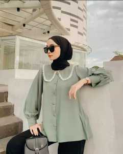 Baju Atasan Anna Top Blouse / ( Ukuran M~L~XL ) / Atasan Wanita Muslim / Tunik Terbaru / Atasan Terbaru / Gamis Atasan / Atasan Blouse / Tunik Termurah / Atasan Muslim Terlalis / Muslim Atasan Top / COD